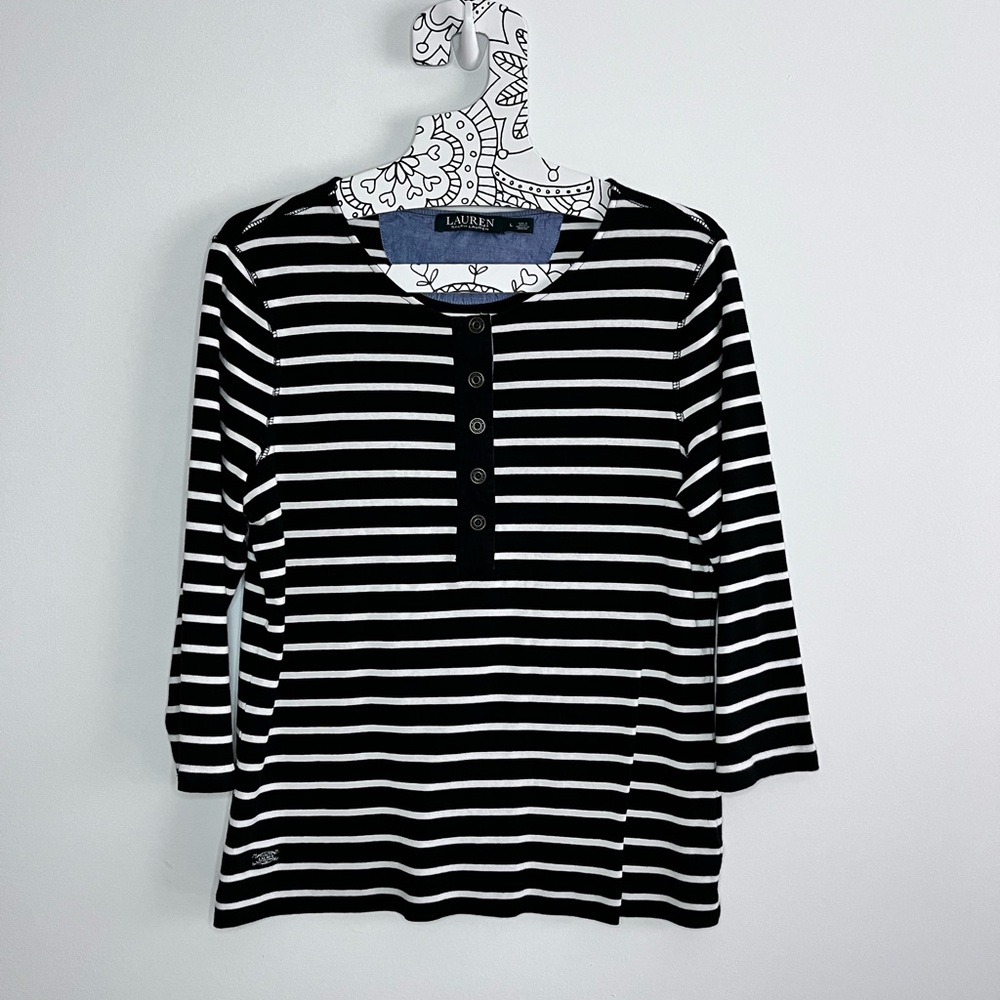 Ralph Lauren stripped top. Size large